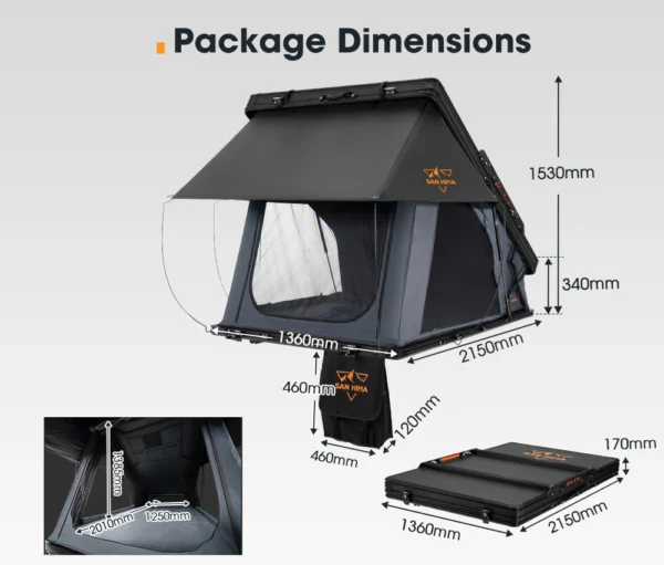 Carpa de Techo Rígida Kalbarri X San Hima